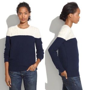 madewell colorblocked knit sweater - XS